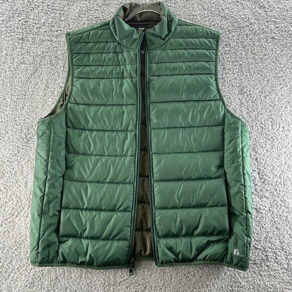 Fielder Bonobos Vest  Men's Size Size Large Green  Quilted Zipper Snap Button - Picture 1 of 16